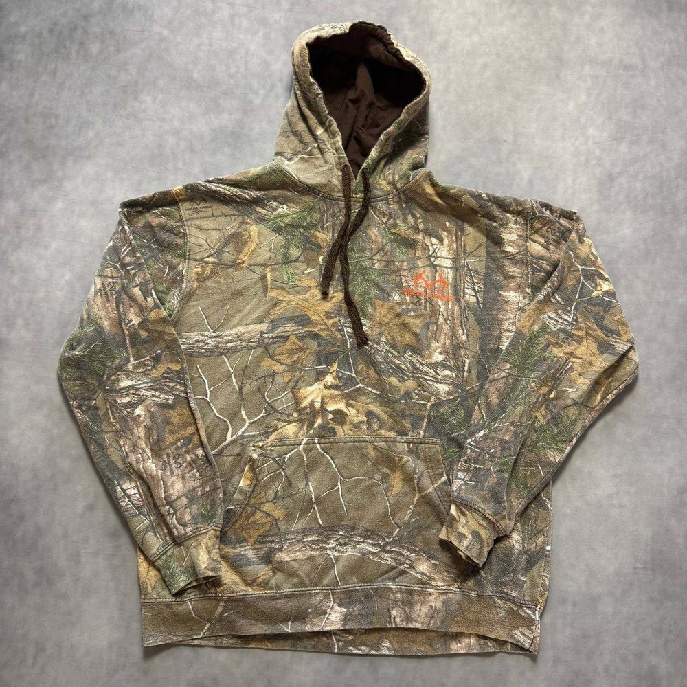 Realtree Camo Hoodie Mens L Camouflage Pullover Gorpcore Streetwear